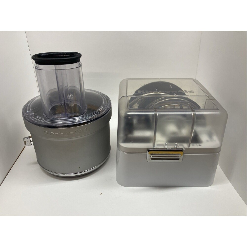 Kitchen Aid Food Processor Attachment KSM2FPA for Stand Mixer w Blades and Case